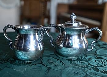 Amazon.co.jp: シルバー シュガー&ポット 2個セット 蓋つきシュガー